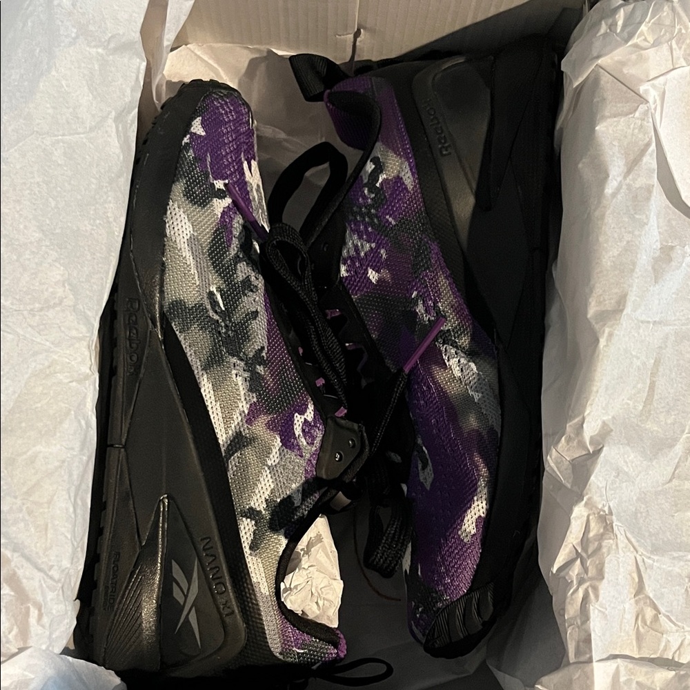 Reebok Nano X1 Women's Black and Purple Athletic Shoes